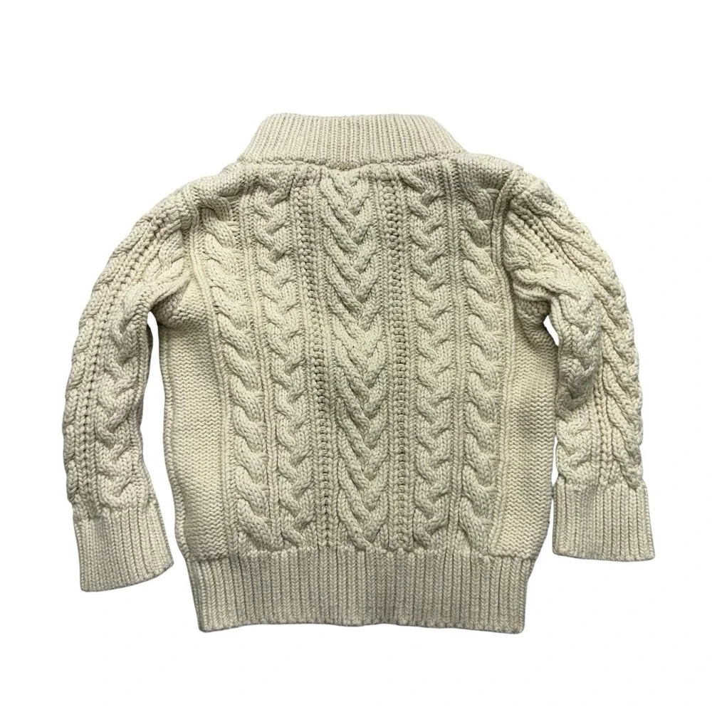 Baby Gap 18-24 Months Off White Cable Chunky Knit Sweater Grandpacore Fisherman